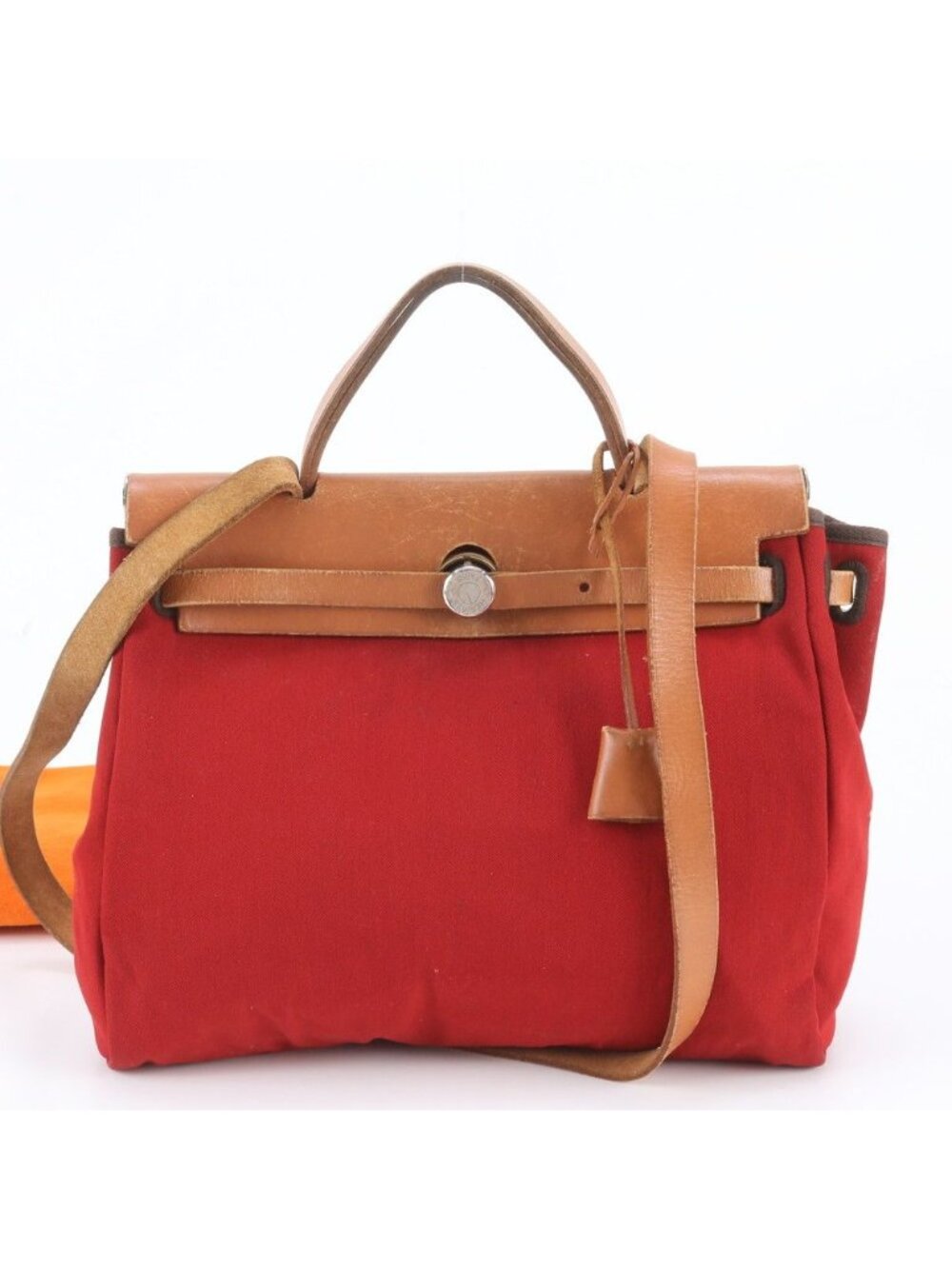 Hermes Herbag PM Leather 2-Way Tote Bag Crossbody